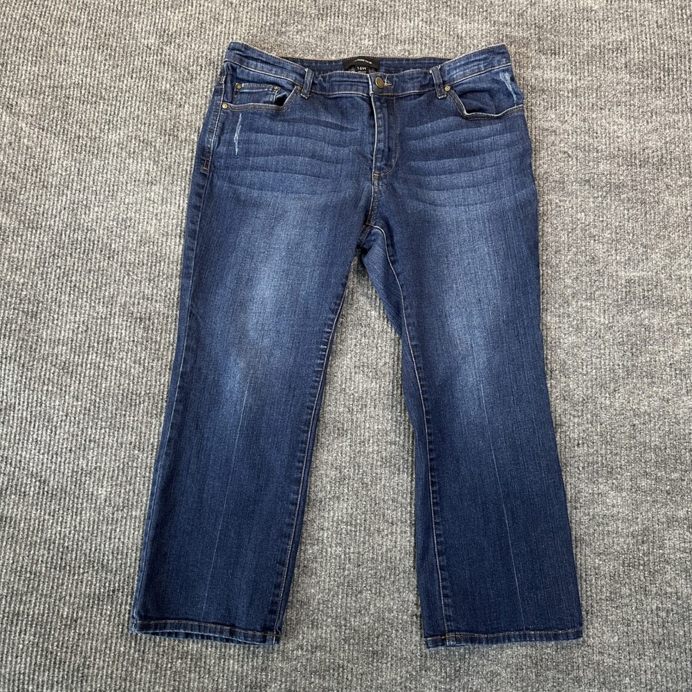 Who What Wear Womens Straight Leg Jeans 16W Blue Stretch Denim